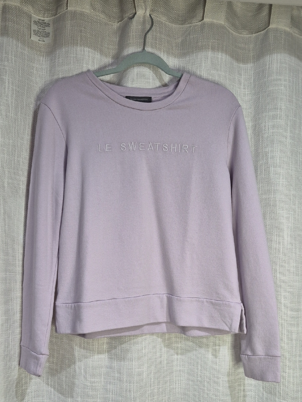 French Connection Lavender Crewneck Sweatshirt with Label Detail